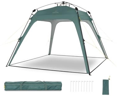 Justcamp Alabama Schnellaufbau Outdoor Pavillon faltbar - 2,5 x 2,5 m - wasserdicht - Gartenzelt mit UV-Schutz - Pop up Zelt für Garten, Camping, Festival