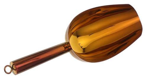 SOLUSTRE Pala in Acciaio Inox Per Ghiaccio Con Manico Ergonomico Adatta Per Congelatore Alimenti Da Cucina Farina e Proteine in Polvere Gancio Incluso Per Conservazione Comoda