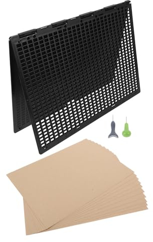 GOOHOCHY Lavagna Braille Portatile con 27 Righe e 30 Celle, Kit Completo per Scrittura Braille con Penna Stilo Ergonomica, Strumenti Riutilizzabili per Apprendimento di Non Vedenti