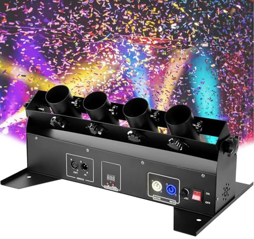 Lanzadores de confeti profesionales, Confetti Blaster controlado por DMX, Máquina de confeti for celebraciones de festivales for discotecas, eventos festivos, bodas y fiestas de DJ.