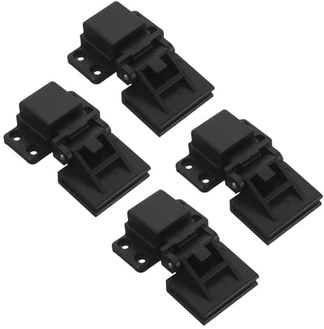 Uonlytech 2 Pares de Bisagras de Repuesto de Plástico para Cubierta Antipolvo de Tocadiscos, Accesorio para Reparación y Mantenimiento, Silenciosas y Compatibles para Plato Giratorio