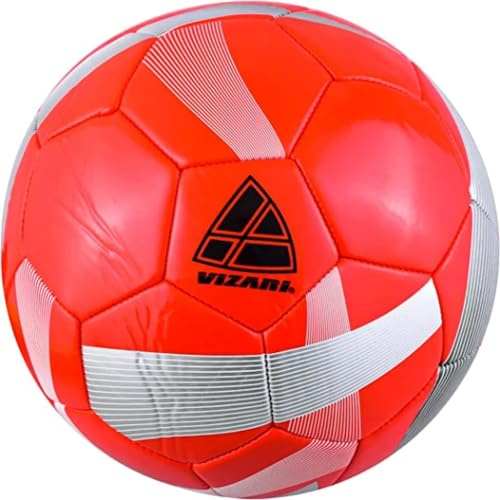 Vizari Hydra Football Size 3 – Adults & Kids Football With Best Air Retention - Perfect For Training And Matches - Size 3 Football in Bright Red Colour