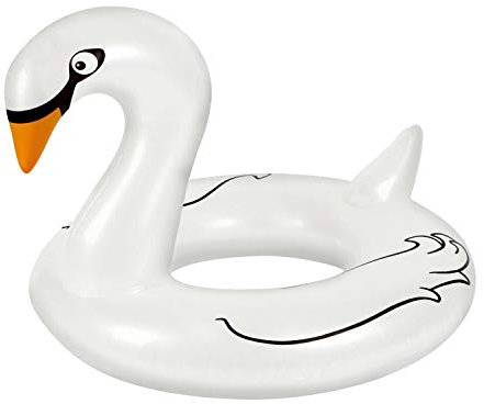 Guaranteed4Less Large Inflatable Swan Swim Ring Swimming Pool Float Ride On Water Tube Lilo Raft