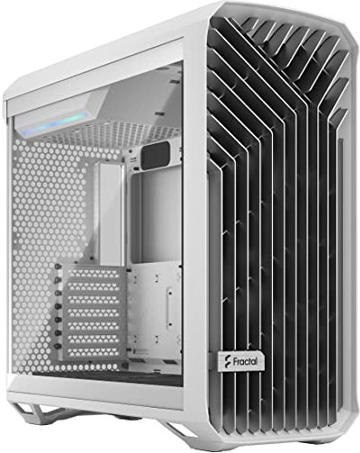 Fractal Design Torrent White E-ATX Tempered Glass Window High-Airflow Mid Tower Computer Case