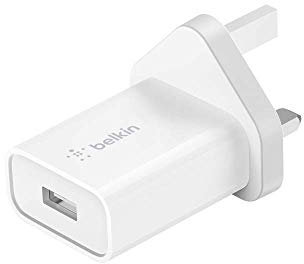 Belkin WCA001myWH Quick Charge Dual USB-A 18W Wall Mobile Device Charger - White