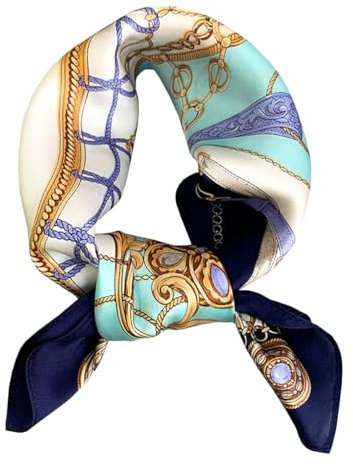 Ecroon Seide Schal Damen Halstücher Seidentuch Schals Halstuch Seidenschal Scarf Bandana Taschentuch Ansatz Handgelenk Kopftücher