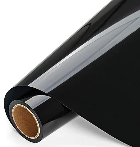 IModeur Plotterfolie Textil Schwarz – 30,5 x 244 cm Flexfolie Plotter Textil Schwarz für Silhouette Cameo, Textilfolie für Kleidung, Mützen, Hosen, andere Stoffe