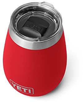 Yeti Rambler 10 oz Wine Tumbler, Vacuum Insulated, Stainless Steel with MagSlider Lid, Rescue Red