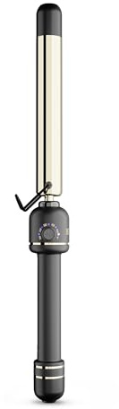 HOT Tools 24K Gold Professional 1 Extended Barrel Curling Wand for Bouncy Curls, Faster Styling, Less Damage & Long-Lasting Results