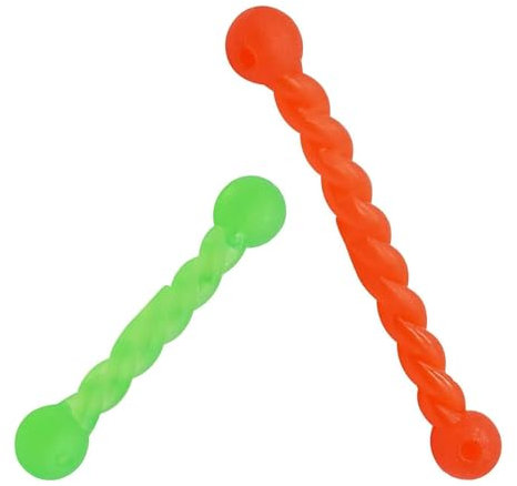 2 Stück Hundespielzeug für Zähne, Hundespielzeug Wurfstick aus Gummi Gummispirale Kauknochen Robustes Kauspielzeug für Hunde Interaktiv für Kleine, Mittelgroße und Große Hunde, 18cm+28cm