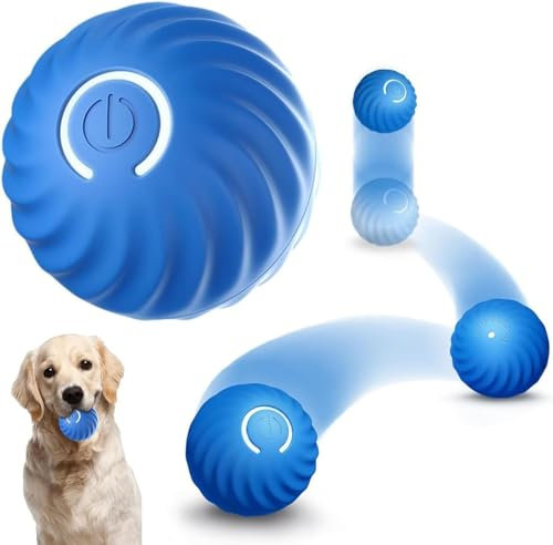 Sunshine smile Selbstrollender Ball Hund,Ball Interaktives Hundespielzeug Ball,Wicked Ball Hund,Interaktives Hundespielzeug Ball,Interaktives Hunde Ball Spielzeug für langeweile drinnen draußen