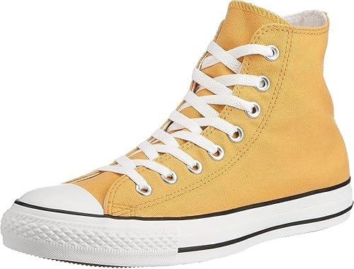 Divadames Womens High Top Lace Up Flat Canvas Pumps Ladies Casual Plain Shoes Size (Yellow, UK Footwear Size System, Adult, Women, Numeric, Medium, 8)