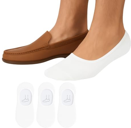 Osynliga bambustrumpor för män och kvinnor osynliga andningsbara foderstrumpor mjuka halkfria lågt skuren design för daglig användning träningsskor loafers platta vardagliga eller kontorsskor 3-pack