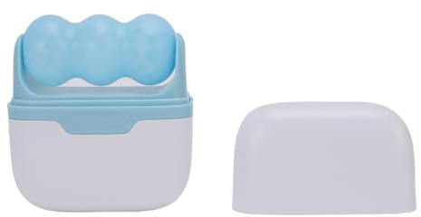 Dioche Ice Roller Dubbel Ice Roller Double Ended Multifunktion Face Massager - Hudvårdsverktyg för Hem och Resor - Rosa (Blå)