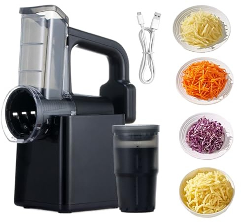Hachoir À Légumes Électrique,Râpe À Fromage Automatique Rechargeable | Trancheuse Coupe-Légumes Hachoir Alimentaire,Pour Hacher Trancher Carotte Pomme De Terre Oignon
