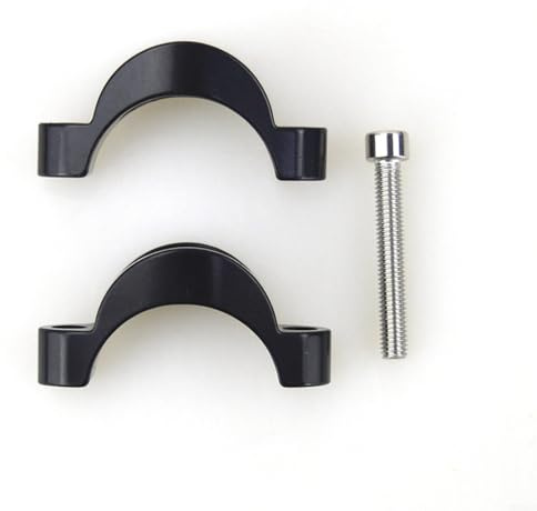 Cuscinetto per manubrio della bicicletta in lega di alluminio per manubrio TT 31,8 mm tubo rotondo disco distanziale regolazione altezza 10/20 mm nero distanza fori 40 mm (10 mm)