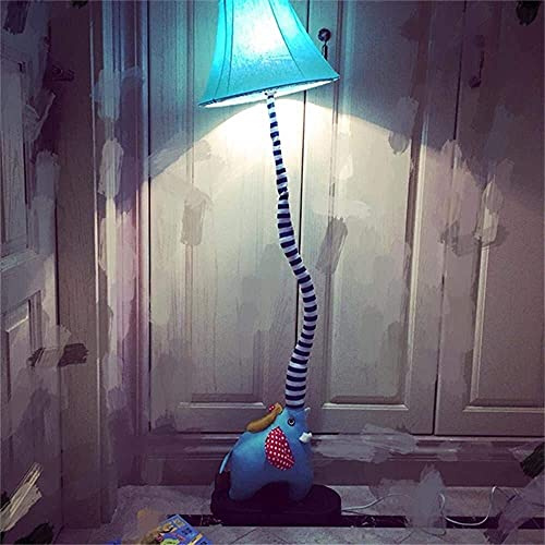 XANAYXWJ Lámpara de Escritorio Luces de pie Elefante de Dibujos Animados Lámpara de pie LED Sala de Estar Creativa Decoración de Estudio Dormitorio Vertical Lámpara de Noche Minimalista, botón
