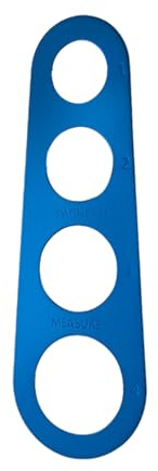 Herramienta de medición de espaguetis de acero inoxidable, regla rápida con cuatro tamaños de porción para medir con precisión en la cocina, utensilio de cocina para platos perfectos de pasta (azul