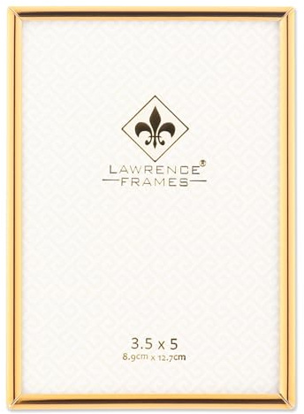 Lawrence Frames 3.5W x 5-Inch H Simply Gold Metal Picture Frame (670035)