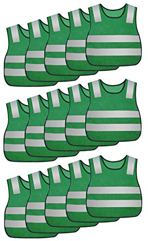 AIEOE Kids High Visibility Safety Vest Reflective Mesh Vest Running Lightweight Vest Traffic Walking Vest Breathable Construction Vest Neon Green for Biking 15PCS