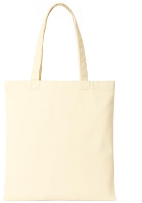 10 Pack Premium Natural Cotton Bags with Long Handle; Reusable Tote Bags; Ideal for Shopping; Can be Screen Printed, Designed and Customized; Machine Washable (Pack of 10- Size: 38 cm x 42 cm)