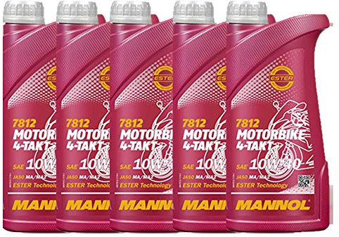 5 x 1 (5 Liter), MANNOL 7812 4-TAKT 10W-40 MOTORRADÖL