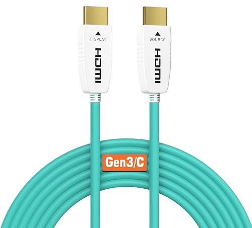 RUIPRO 8K Fibre Optic HDMI Cable 50M Ultra High Speed HDMI 2.1 48Gbps 8K@60Hz 4K@120Hz Dynamic HDR eARC HDCP 2.3, Compatible with TV, Laptop, Projector, PS5, Xbox Series X, AVR, Blu-ray Player