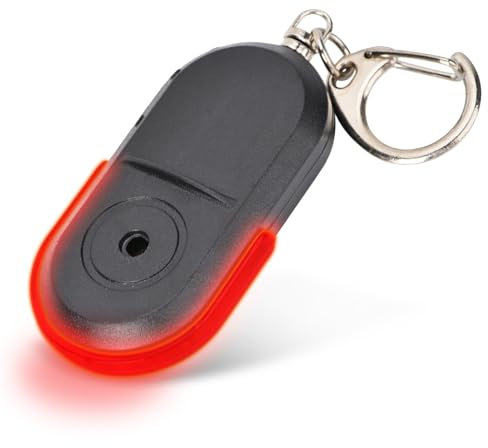 Sonew Allarme Anti-smarrimento Wireless, Cerca Chiavi con Suono Fischio con Luce a LED, Localizzatore Portachiavi per Chiavi Portafoglio Telefono Occhiali Bagagli Pet Tracker(rosso)