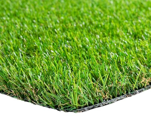 Steffensmeier Kunstrasen Perth | Sonnenstunden: 15.000 | Smart | Outdoor | Meterware | Rasenteppich | wasserdurchlässig | Grün, Größe: 200x900 cm