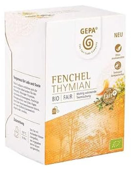 GEPA Bio Fenchel Thymian Tee, 20 Teebeutel
