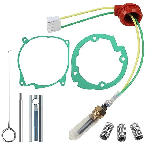 MaxEarn 9 Stk 12V 5KW Standheizung Keramik Glühkerze Set, Glühkerze Diesel Standheizung, Luft Diesel Parkheizung Reparatursatz mit 2 Dichtung+3 Filter, für Auto LKW Boot Webasto Heizung