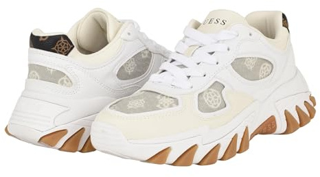 Guess Norina, Zapatillas Mujer, White Beige 140, 41 EU