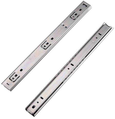 MOCNT 1 Pair Heavy Duty 27mm Drawer Runners 350mm Drawer Rail Runners | 14inch Ball Bearing Steel Drawer Slides Cabinet Sliding Extension Kitchen Desk Rail Runners (2 Piece)