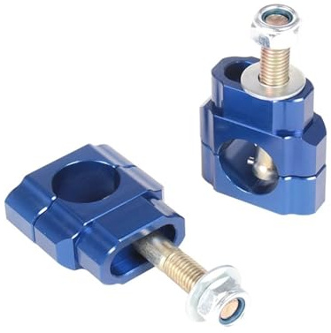 Torretas Manillar para KLX para KXF para YZF para CRF para CR para RMZ M12 Dirt Bike ATV Billet 28mm Fat Bar CNC Manillar Barra Soporte Abrazaderas Elevadoras Soportes Elevador Manillar Moto(Azul)