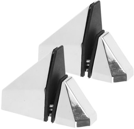 DOITOOL 2 Piezas Pinza De Palet Fija Soporte De Espejo Estante Clavija Abrazadera Vara Perchas Para Espejos Resistentes Persianas Cable Tubo Ancla Divisor Aleación De Zinc Silver