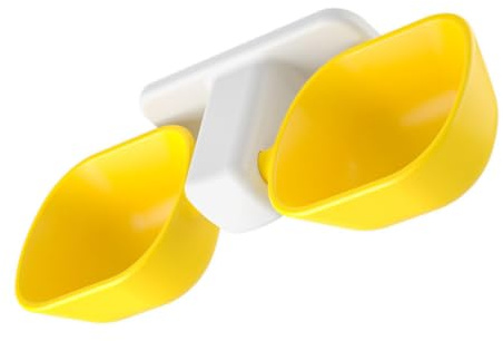 UTHCLO Wall-mounted Dual Feeding Bowl for Cats and Dogs, Plastic Pet Food and Water Feeder with Creative Appearance and Adorable Design, Suitable for Home Use