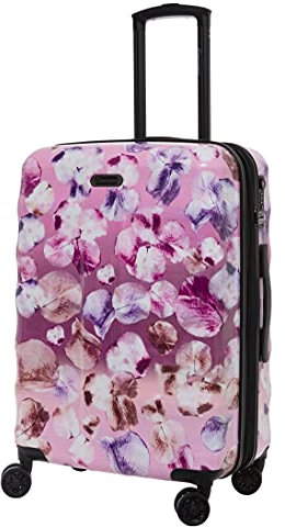 Bowatex Koffer Cavalet Reise Trolley Motiv Pink Blume Lila Bunt 66 cm medium