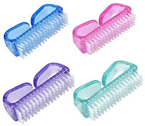 Dokpav 4PCS Cepillo De Uñas, Cepillo de Limpieza para Uñas, Cepillos para Uñas Mano Cepillo de Limpieza, Cepillo de Mano de Fregar Limpieza, Cepillo de Mango Pequeño para Limpieza y Limpieza de Uñas