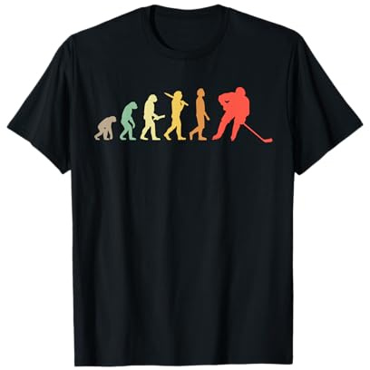 Regalo Per Giocatori Di Hockey Su Ghiaccio Evoluzione Retrò Maglietta