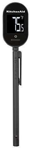 KitchenAid KQ910 Backlit Instant Read Digital Food Kitchen Grill Thermometer, Black