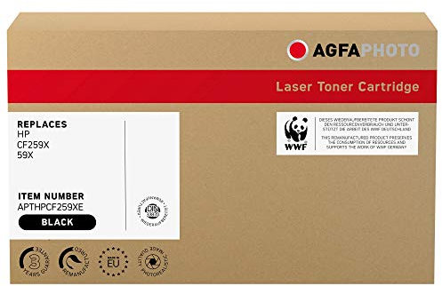 AgfaPhoto Laser Toner ersetzt HP CF259X; 59X, 10000 Seiten, schwarz (für die Verwendung in HP LJ Pro M404X), 39 x 14 x 23.7