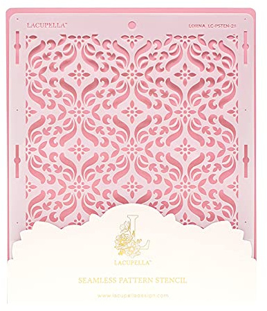 Lacupella Cake Decorating Stencil for Tall Buttercream Cake, Royal Icing, Ganache, Paint, Airbrush (Lorna)