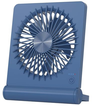 Tevelecin Small Desk Fan,Rechargeable USB Fan Battery Operated,Ultra Quiet, Strong Wind, 3 Speeds Travel Fans