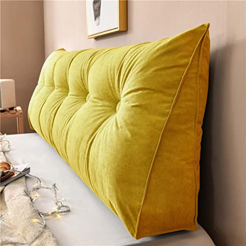 Yanman - Almohadas grandes de cuña para cabecero de cama, almohada triangular de lectura, cojín de apoyo lumbar, respaldo de cintura, cojín de posicionamiento suave para sofá cama, 60 x 50 x 20 cm