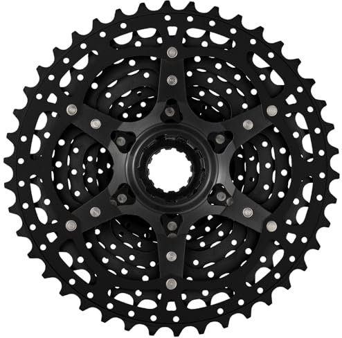 SUNRACE Unisex-Adult Cassetta Road 11V x 11/30 Denti in Alluminio Argento, Nero, Unica