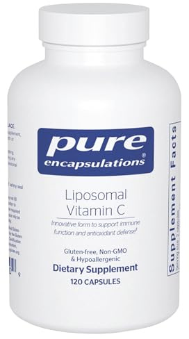 Pure Encapsulations Liposomal Vitamin C - Immune Support Supplement* - Antioxidant Nourishment - Daily Vitamin - Non-GMO & Gluten Free - 120 Capsules