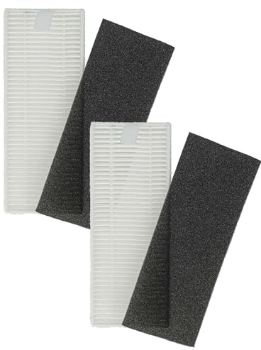 vhbw Set di filtri compatibile con Rowenta Smart Force Essential RR6925WH, RR6927WH aspiratore - 4x filtro di ricambio (filtro, filtro in spugna)