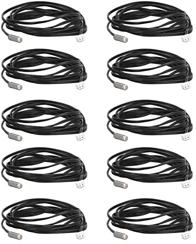 Fafeicy Thermistorsensor, 10 Stück 2 Meter Thermistorsensoren Temperatursonde -25 ℃ Bis 125 ℃, Temperatursensoren (10K B3435)