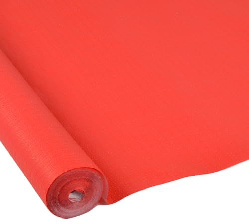 Homéa RECEPCIÓN, Mantel de Vitamina de Papel gofrado 1,18 x 15 m, Color Rojo