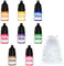 Ovaletta 8 Farben Seifenfarbe, Seife Selber Machen, Seifen Selber Machen Set für DIY Badebomben, Handgemachte Seifen, Soap, Schleim, Kunsthandwerk, Kerzenwachs, mit 4 Geschenktüten je-5ml
